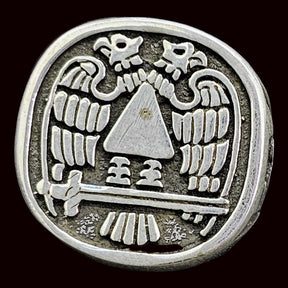 Masonic Ring Double-Headed Eagles Silver 2 cm 19 g Art 891 - Bricks Masons