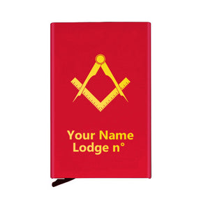 Master Mason Blue Lodge Credit Card Holder - Various Colors - Bricks Masons