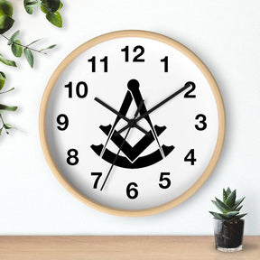 Past Master Blue Lodge Clock - Wooden Frame