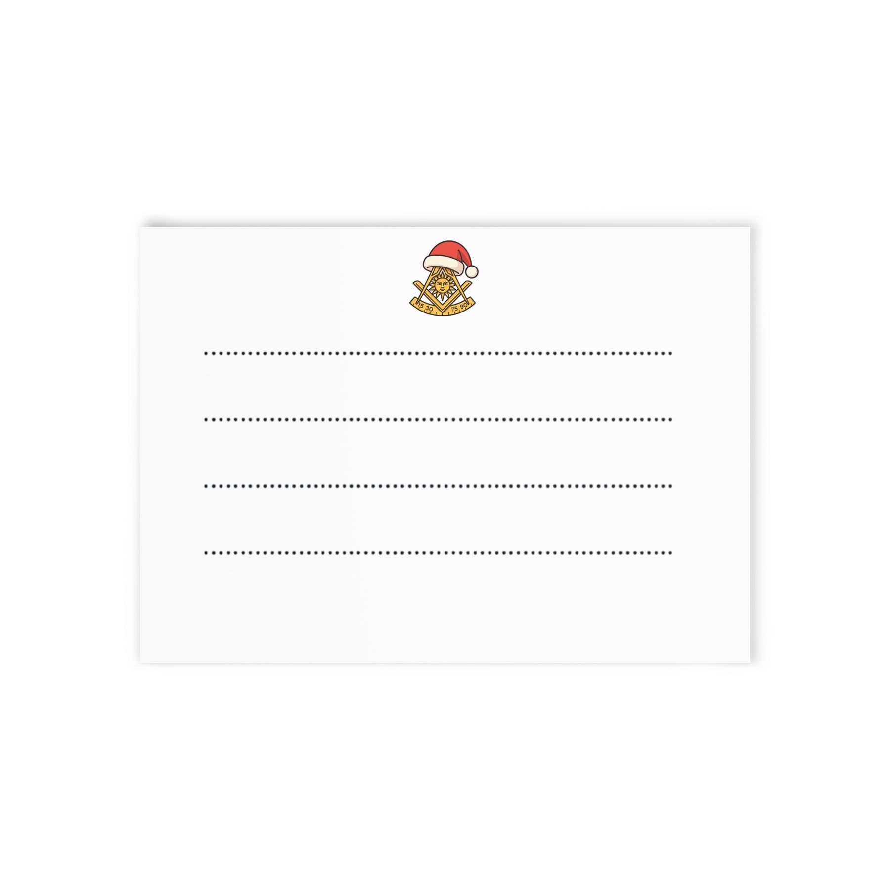 Past Master Blue Lodge Greeting Card -  (Two-sided print) - Bricks Masons