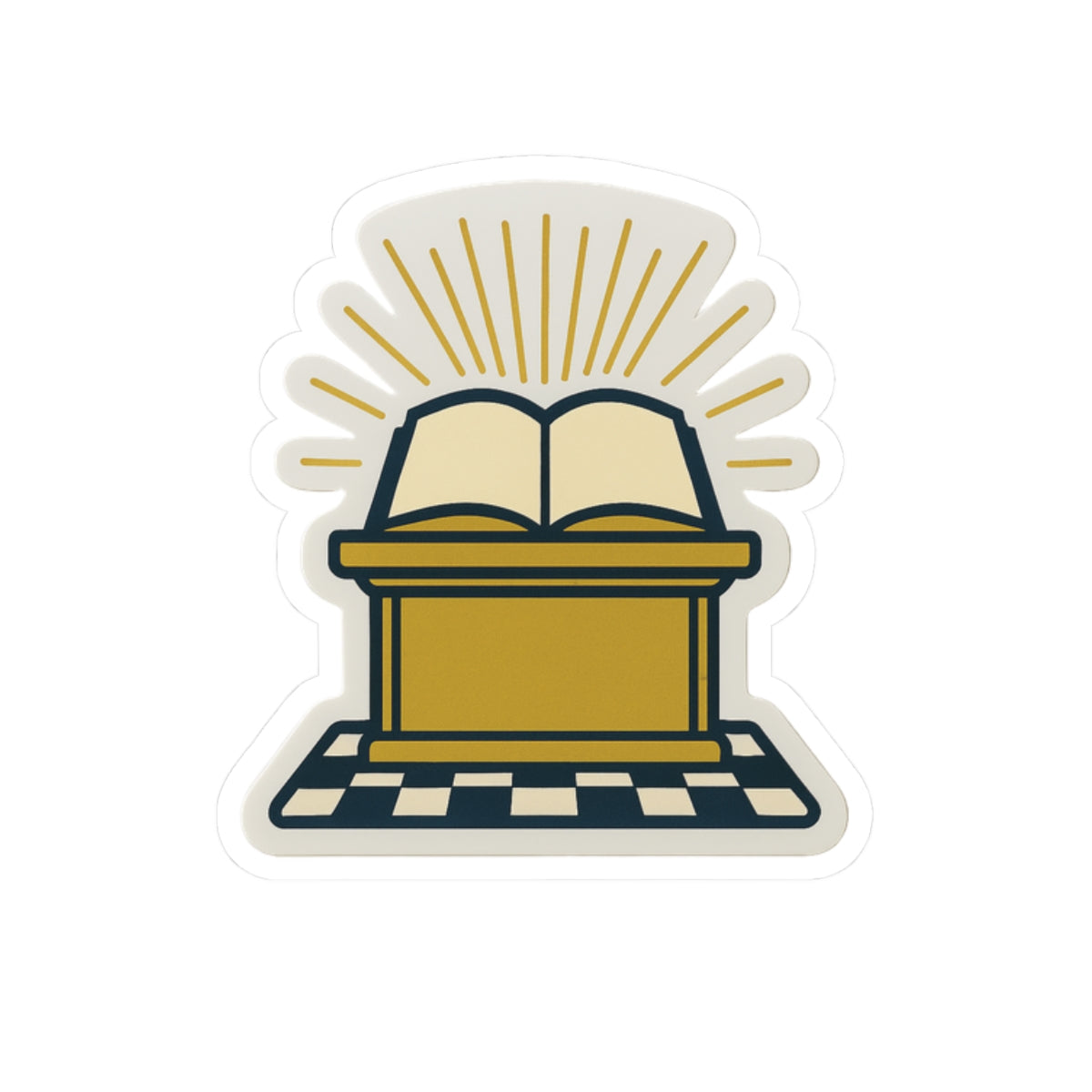 Master Mason Blue Lodge Sticker Decal - Kiss-Cut Colorful - Bricks Masons