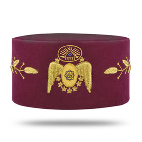 95th Degree Memphis Misraim Regalia Set - Burgundy & Gold Hand Embroidery - Bricks Masons