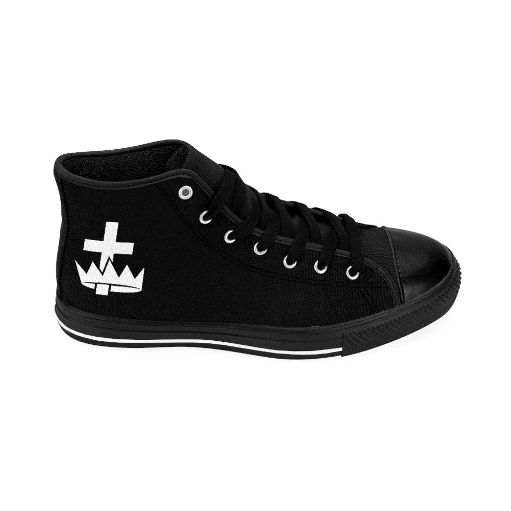 Knights Templar Commandery Sneaker - High-top Black & White