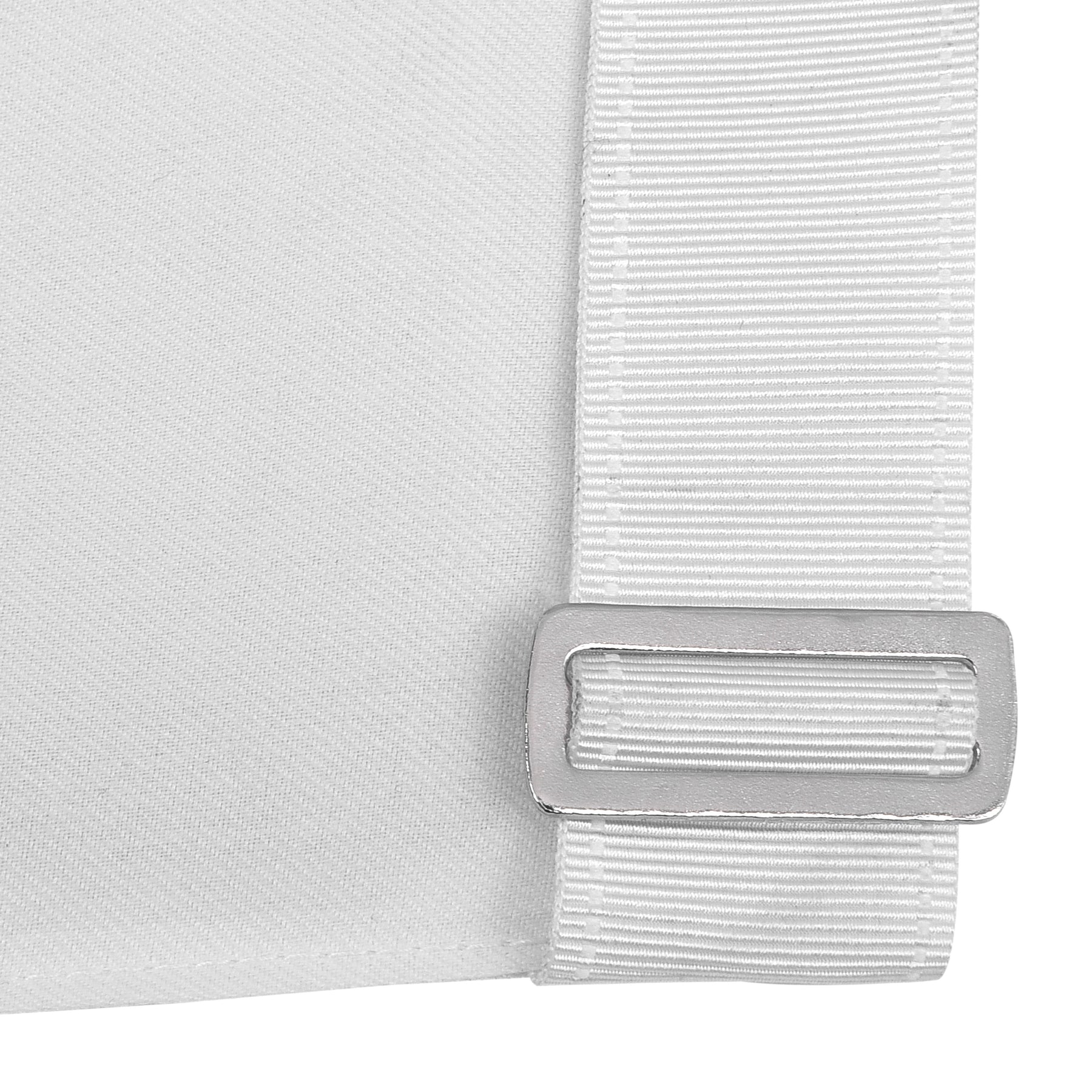 Master Mason Blue Lodge Apron - White Ribbon & Hand Threaded Silk