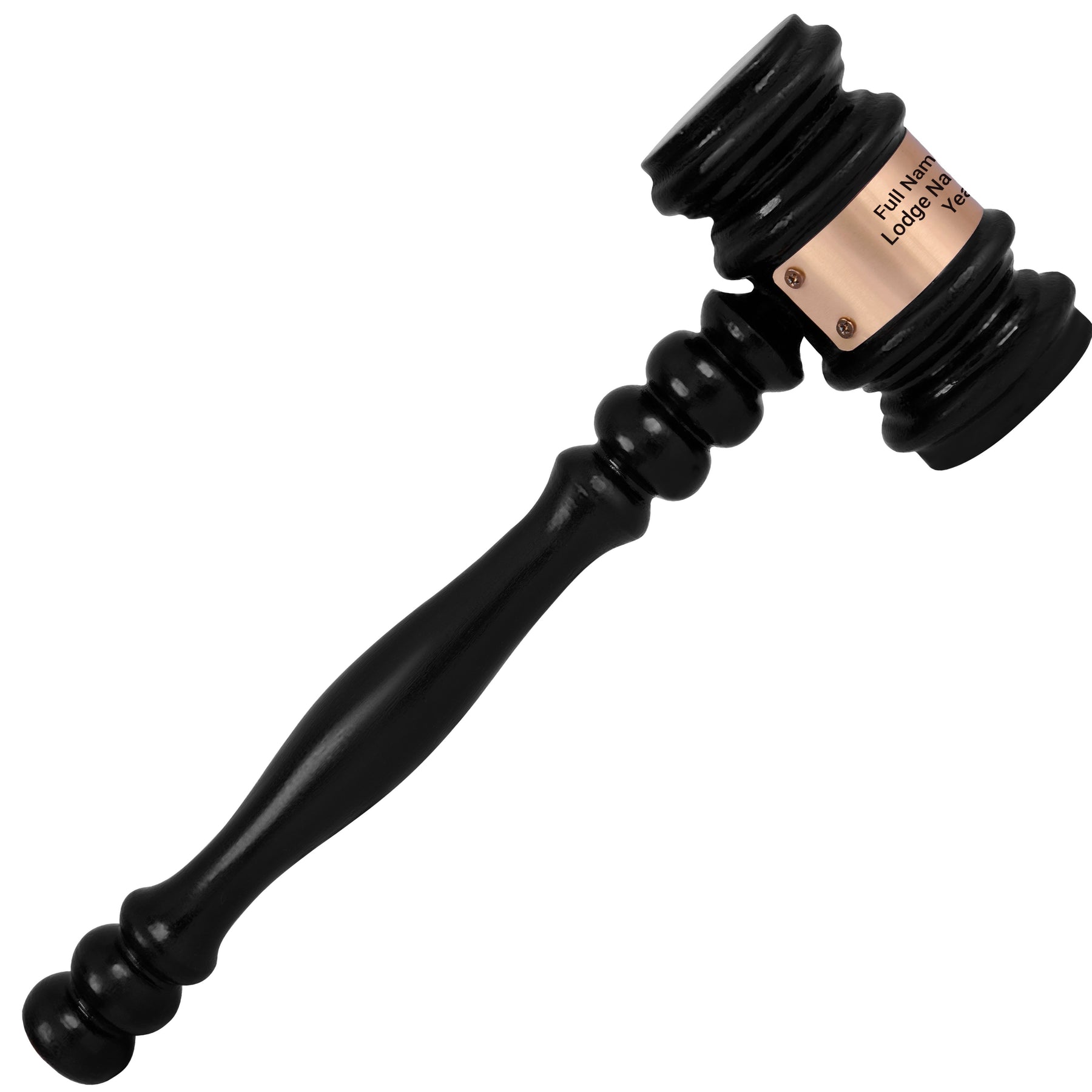 Masonic Gavel - Black Handcrafted Wood Customization