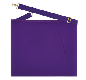 Chaplain Royal Arch Chapter Officer Apron - Purple Velvet with Bullion Hand Embroidery - Bricks Masons