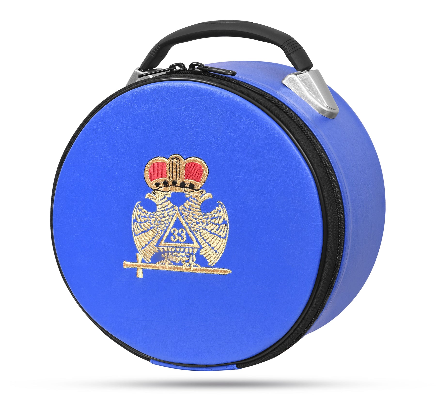 33rd Degree Scottish Rite Crown Cap Case - Double Headed Eagle Wings Down - Bricks Masons