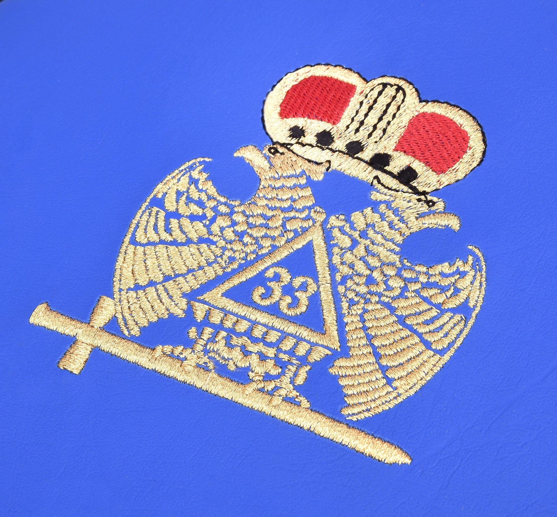 33rd Degree Scottish Rite Crown Cap Case - Double Headed Eagle Wings Down - Bricks Masons