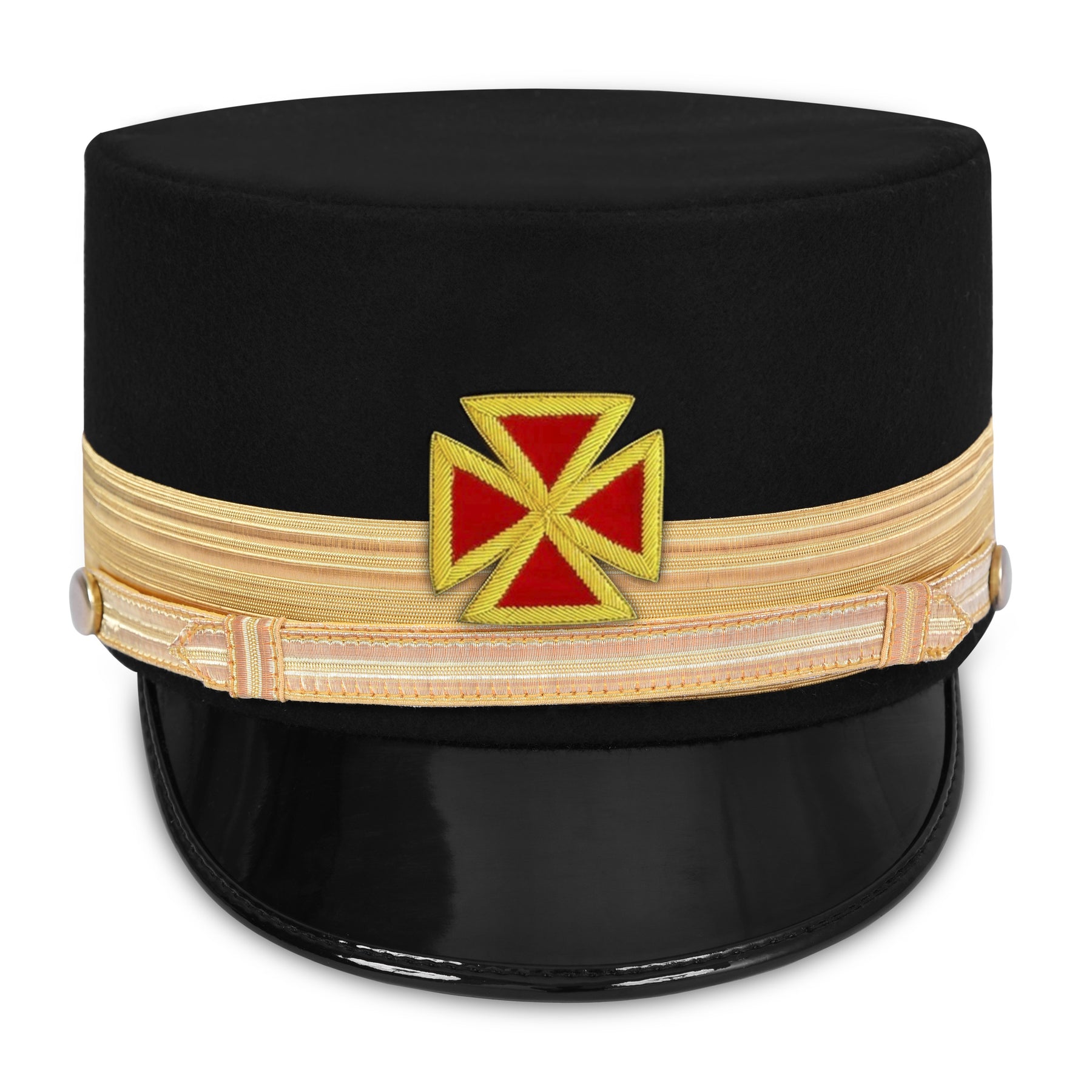 Grand Commandery Knights Templar Fatigue Cap - Gold Metal & Braid