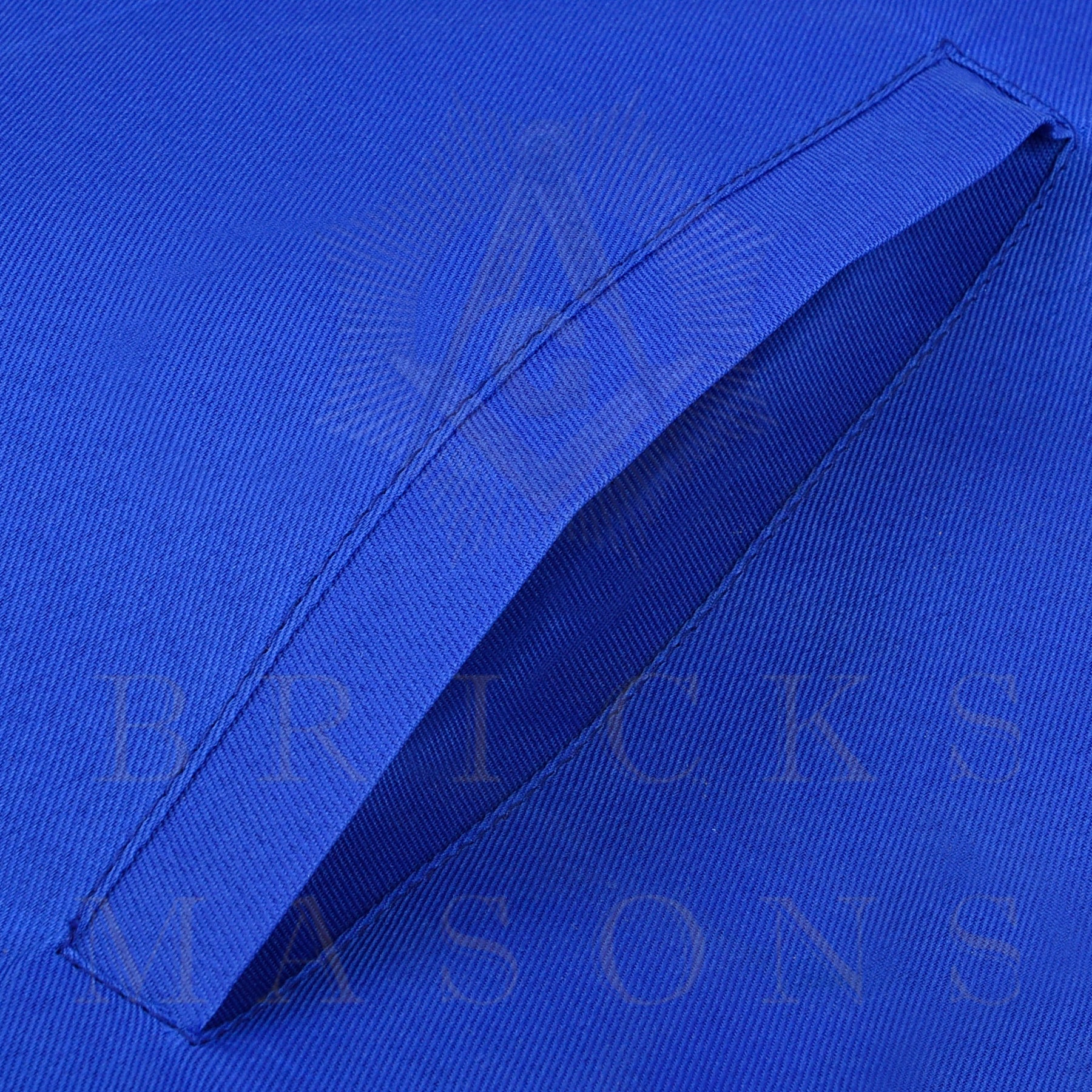 Chaplain Blue Lodge Officer Apron - Blue Ribbon With Machine Embroidery Customizable Flap - Bricks Masons