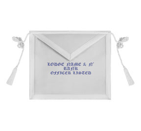 Master Mason Blue Lodge Apron - Custom Hand Embroidery Lodge Presentation - Bricks Masons