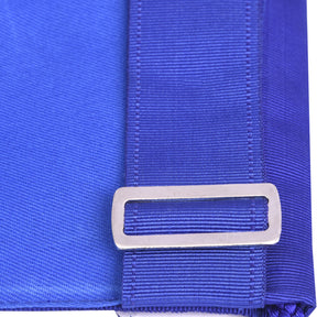 Past Master Blue Lodge Apron - Blue Ribbon With Tassels - Bricks Masons