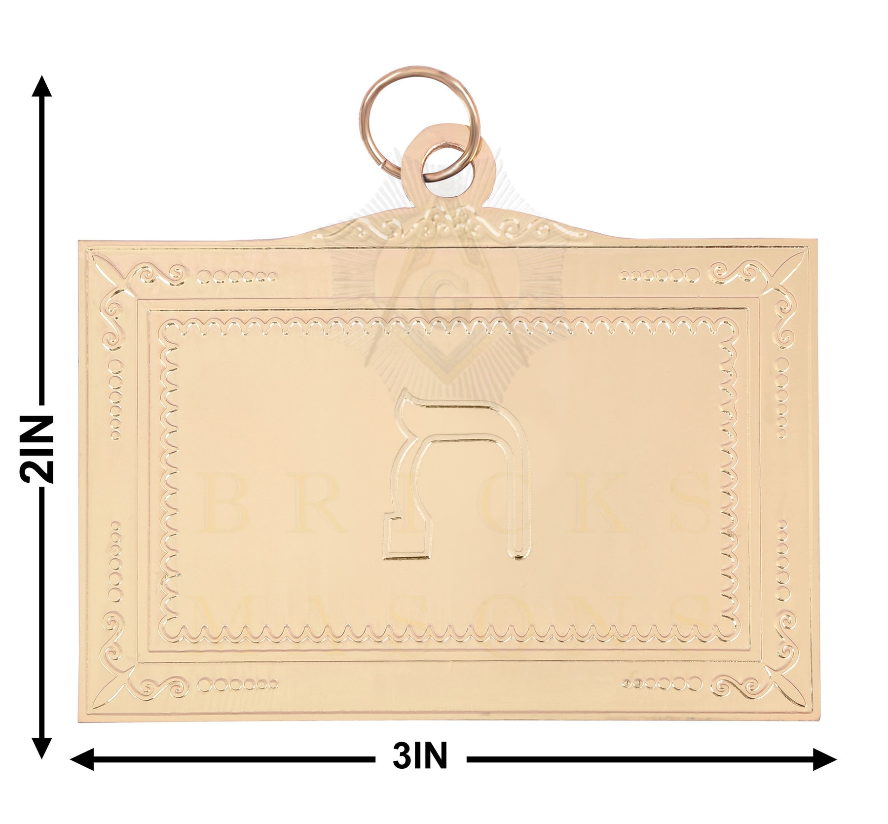 19th Degree Scottish Rite Breastplate - Gold & Antique Silver Plated - Bricks Masons