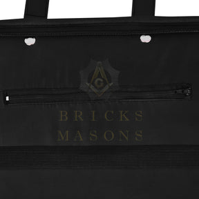 Widows Sons Chain Collar Case - Square & Compass Lightweight Soft Case Half Size - Bricks Masons