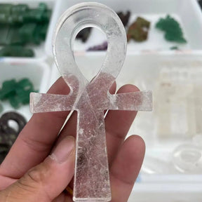 Ancient Egypt Décor - Ankh Cross 50-100mm Natural crystal white - Bricks Masons