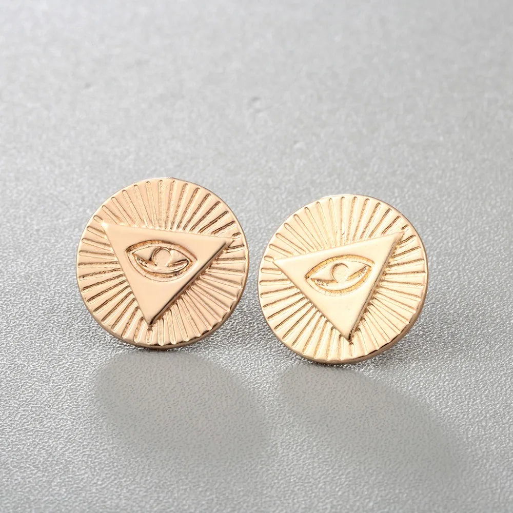 Eye Of Providence Earring - Zinc Alloy - Bricks Masons