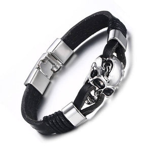 Widows Sons Bracelet - Handmade Leather Biker Skull