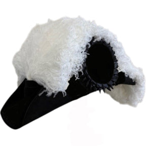 Line Officer Knights Templar Illinois Regulation Chapeau - All White Plumes - Bricks Masons