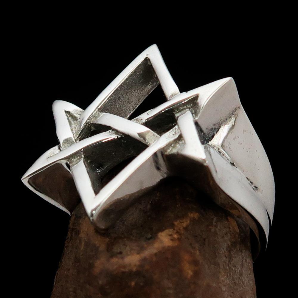 Ancient Israel Ring - Sterling Silver Star of David