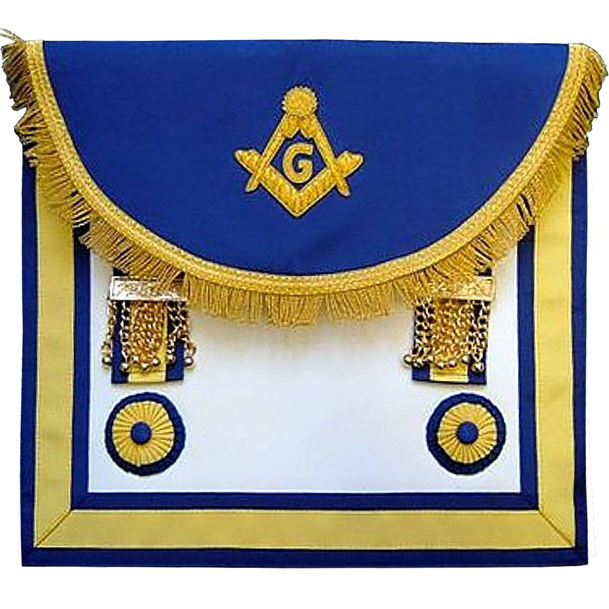 Master Mason Craft Scottish Regulation Apron - Blue Yellow