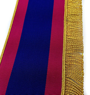 Provincial Mark Collar - Pink & Blue with Gold Fringe