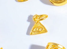 Eye Of Providence Pendant - Gold Plating All Seeing Eye - Bricks Masons