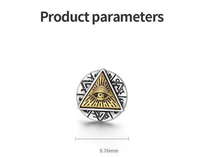 Eye Of Providence Earring - Gold & Silver All Seeing Eye - Bricks Masons