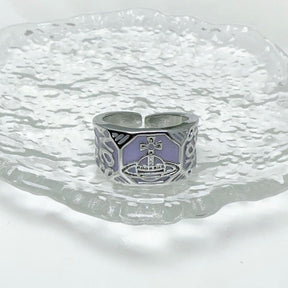 Knights Templar Commandery Ring - Silver & Purple Cross - Bricks Masons