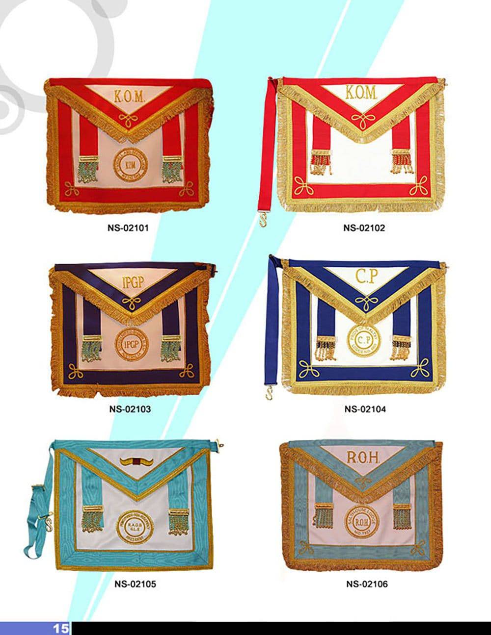 Royal Antediluvian Order of Buffaloes R.A.O.B. Apron - Various Colours