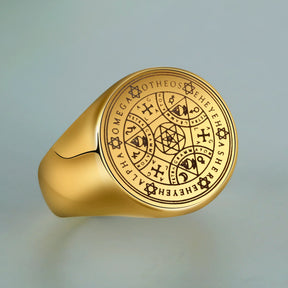 Ancient Israel Ring - Solomon Hexagram - Bricks Masons