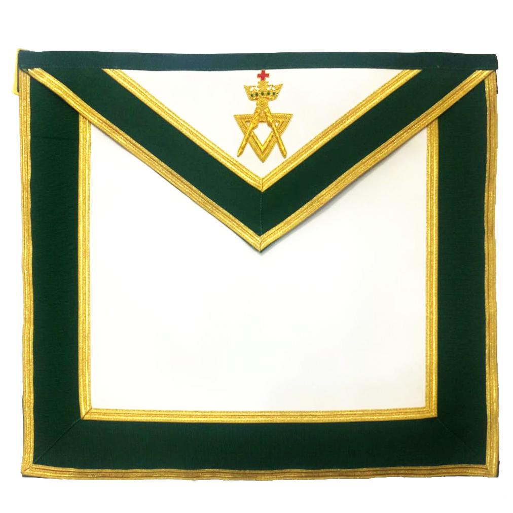 Past Sovereign Master Allied Masonic Degrees Apron - Green Velvet