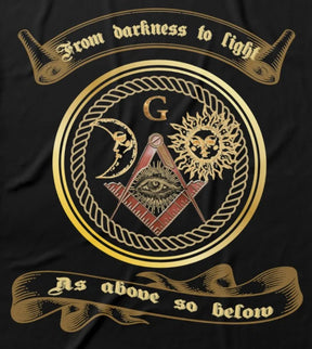 Master Mason Blue Lodge T-Shirt - Cotton O-Neck From Darkness To Light