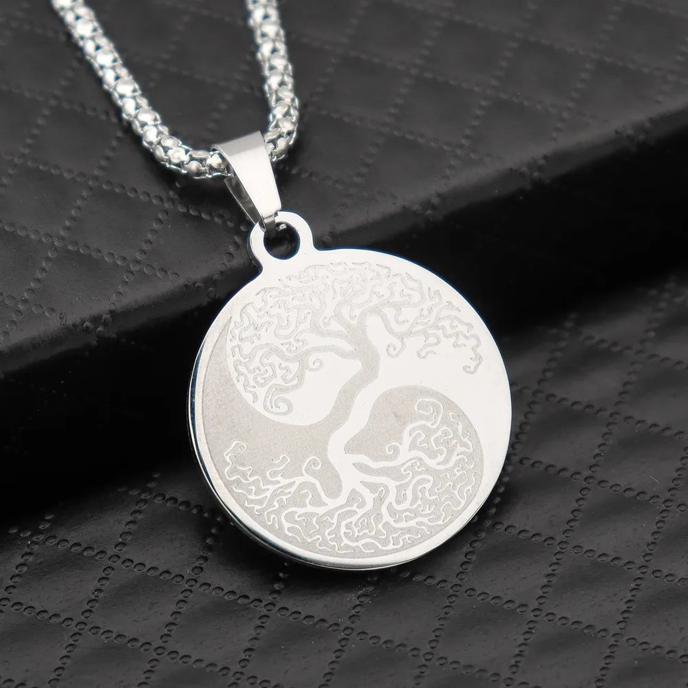 Ancient Israel Pendant- Stainless Steel Tree of Life - Bricks Masons