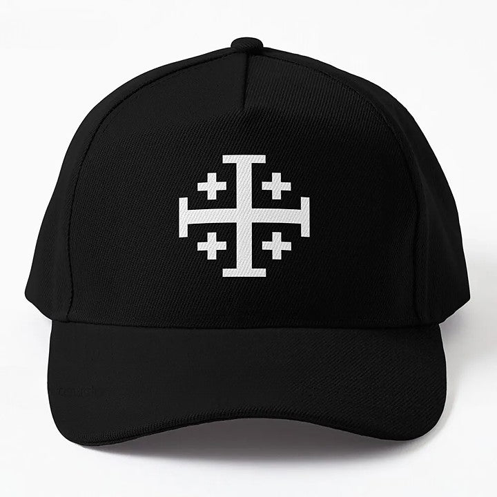 Jerusalem Five Fold Cross Baseball Cap - Bricks Masons