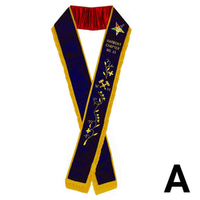 Worthy Matron OES Sash - Purple Velvet