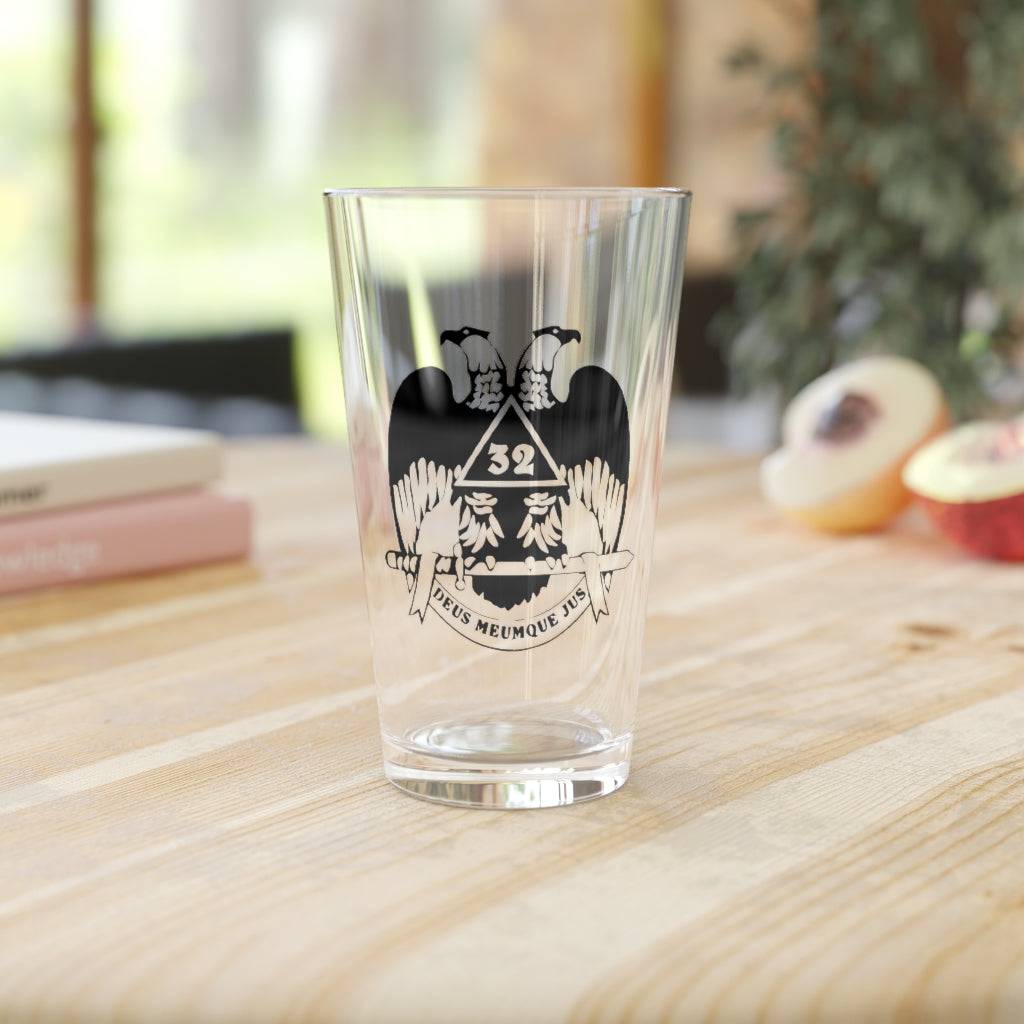 32nd Degree Scottish Rite Pint Glass - Wings Down 16oz