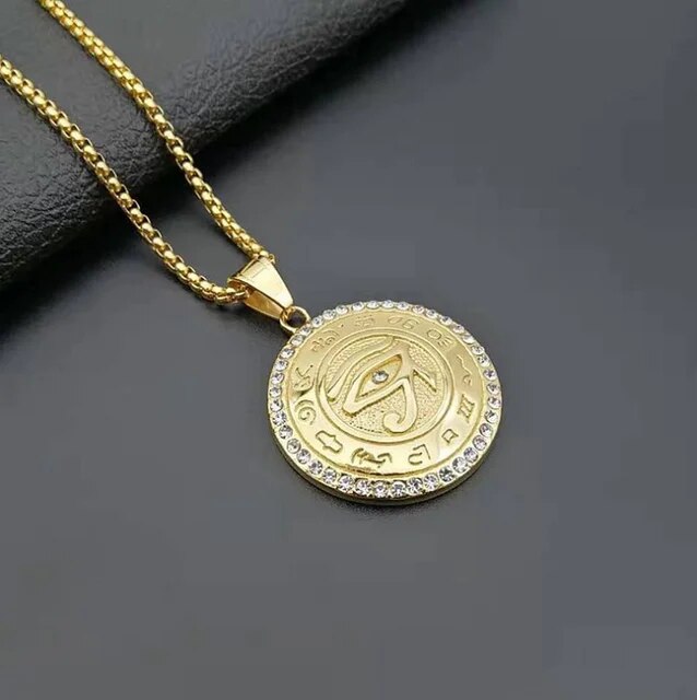 Eye of Providence Necklace - Gold Plated Zinc Alloy - Bricks Masons