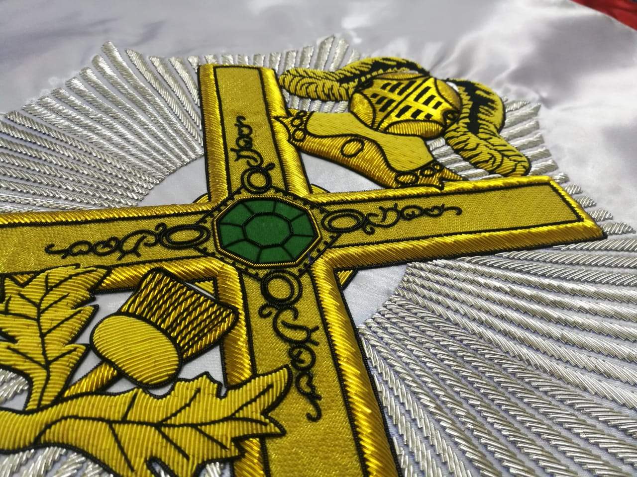 29th Degree Scottish Rite Banner - Handmade Bullion Embroidery