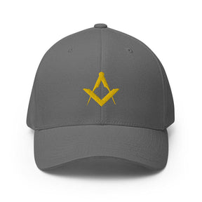 Master Mason Blue Lodge Baseball Cap - Square and Compass Golden Embroidery