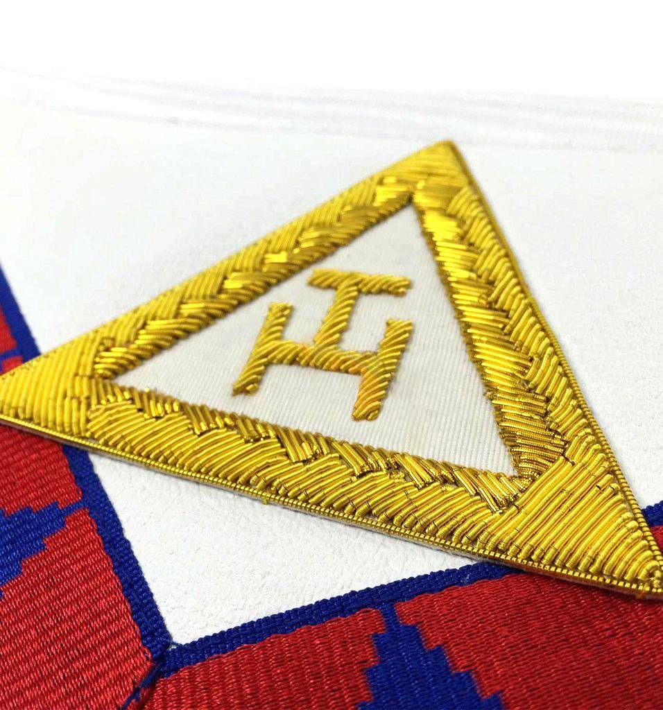 Companion English Royal Arch English Apron - Red & Blue - Bricks Masons