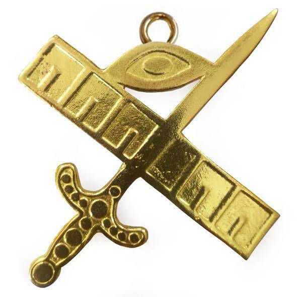Expert French Rite Officer Collar Jewel - Gold Metal - Bricks Masons