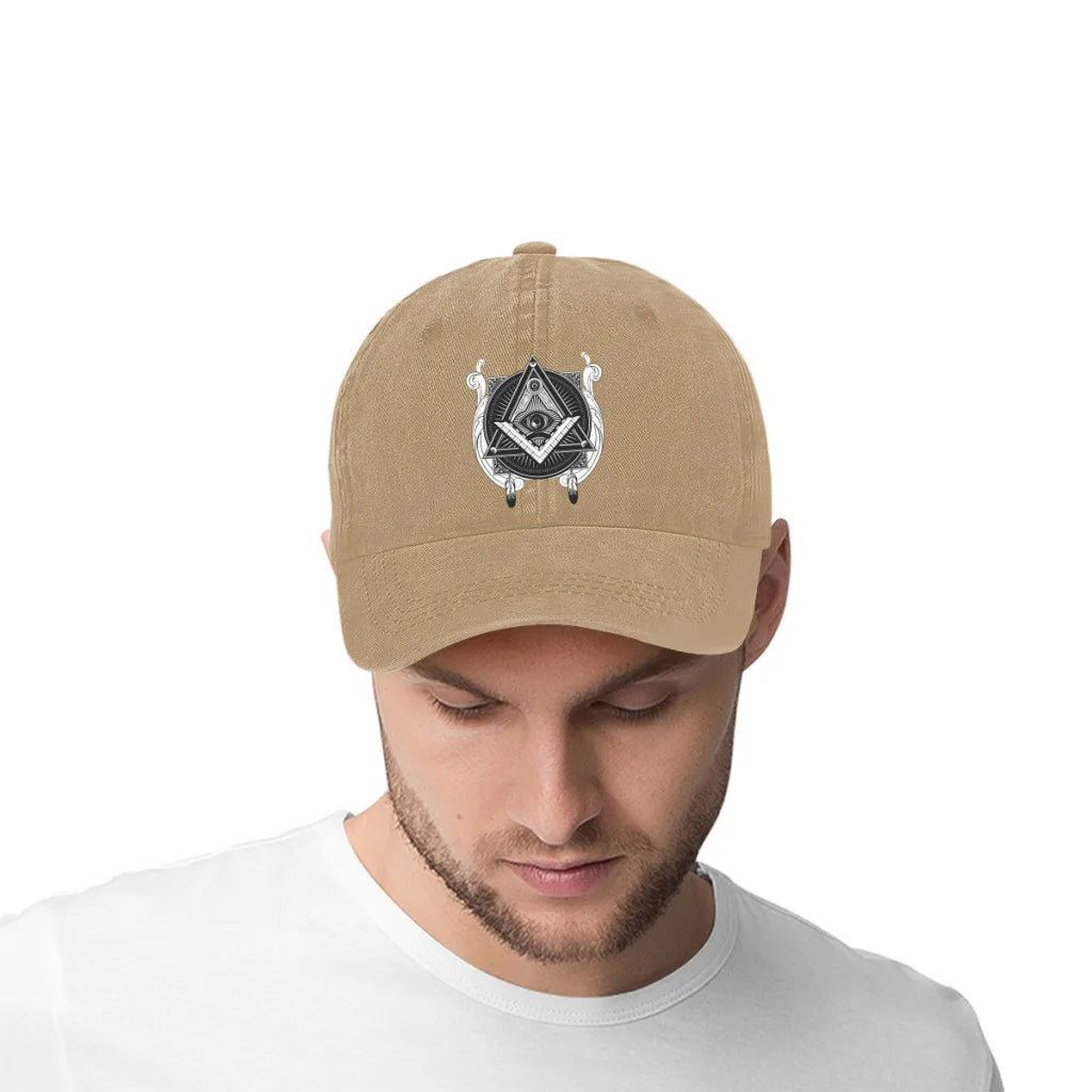 Eye of Providence Baseball Cap - Square & Compass Various Colors - Bricks Masons
