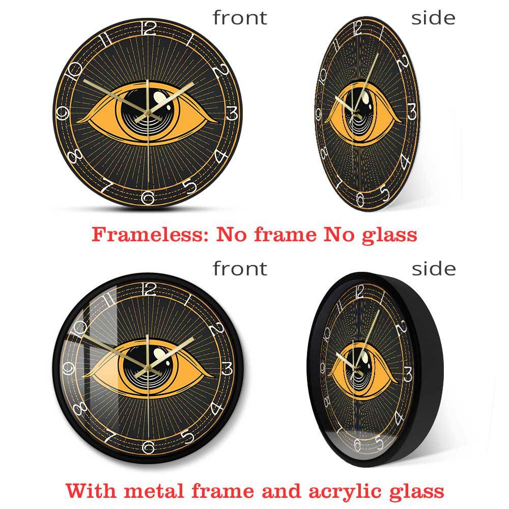 Eye Of Providence Clock - Silent Non Ticking - Bricks Masons