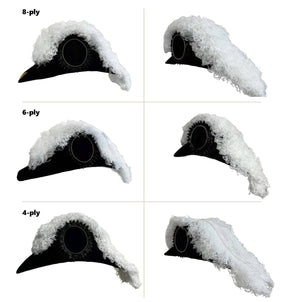 Grand Encampment Officer Knights Templar Chapeau - All White Plumes - Bricks Masons