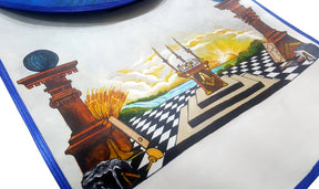 Hand-Painted Apron - Custom Scottish Rite - Bricks Masons