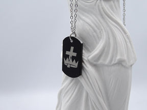 Knights Templar Necklace - Black Sterling Silver - Bricks Masons