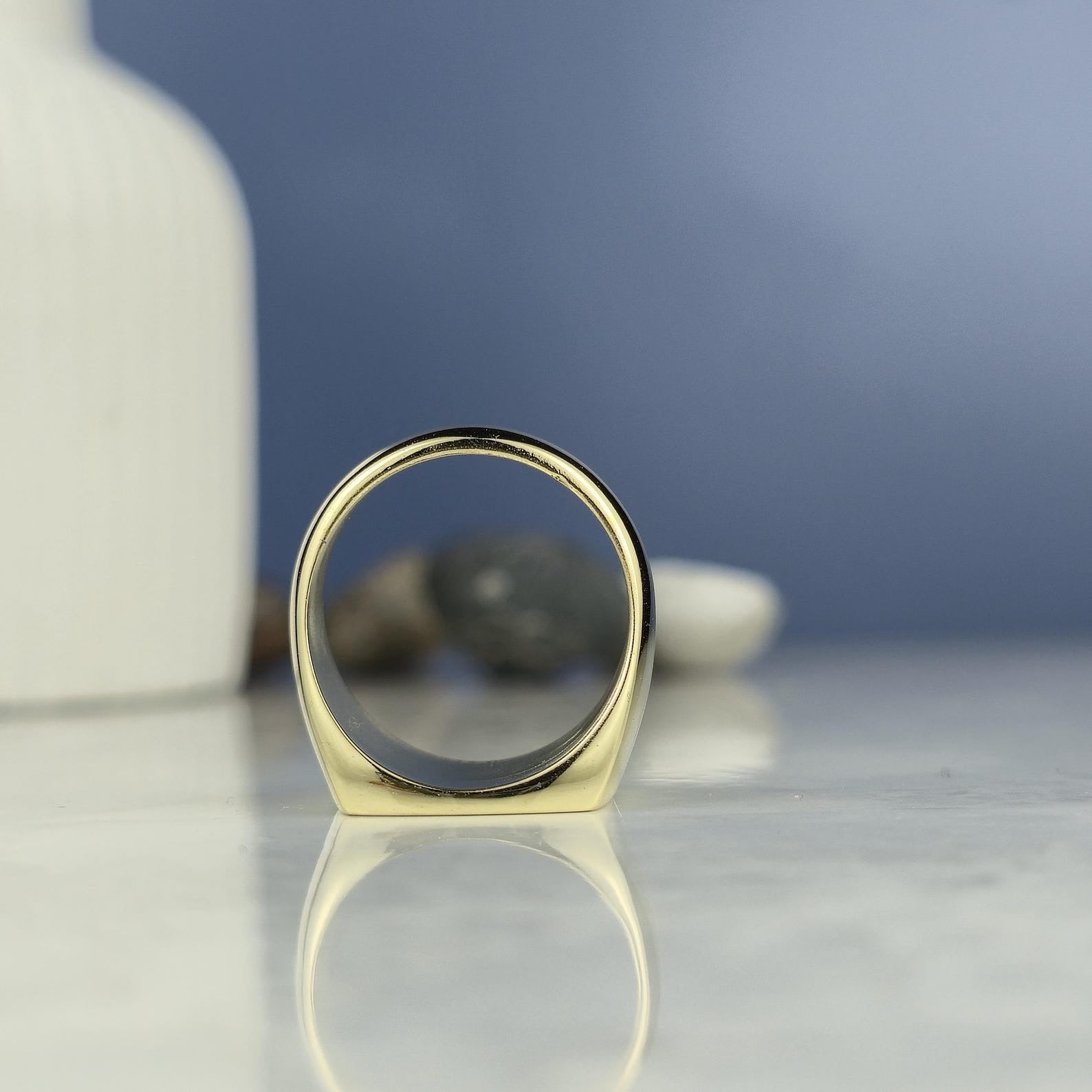 Master Mason Blue Lodge Ring - Torch & Star With Square & Compass - Bricks Masons