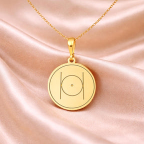 Masonic Necklace - Point Within a Circle With Customization - Bricks Masons