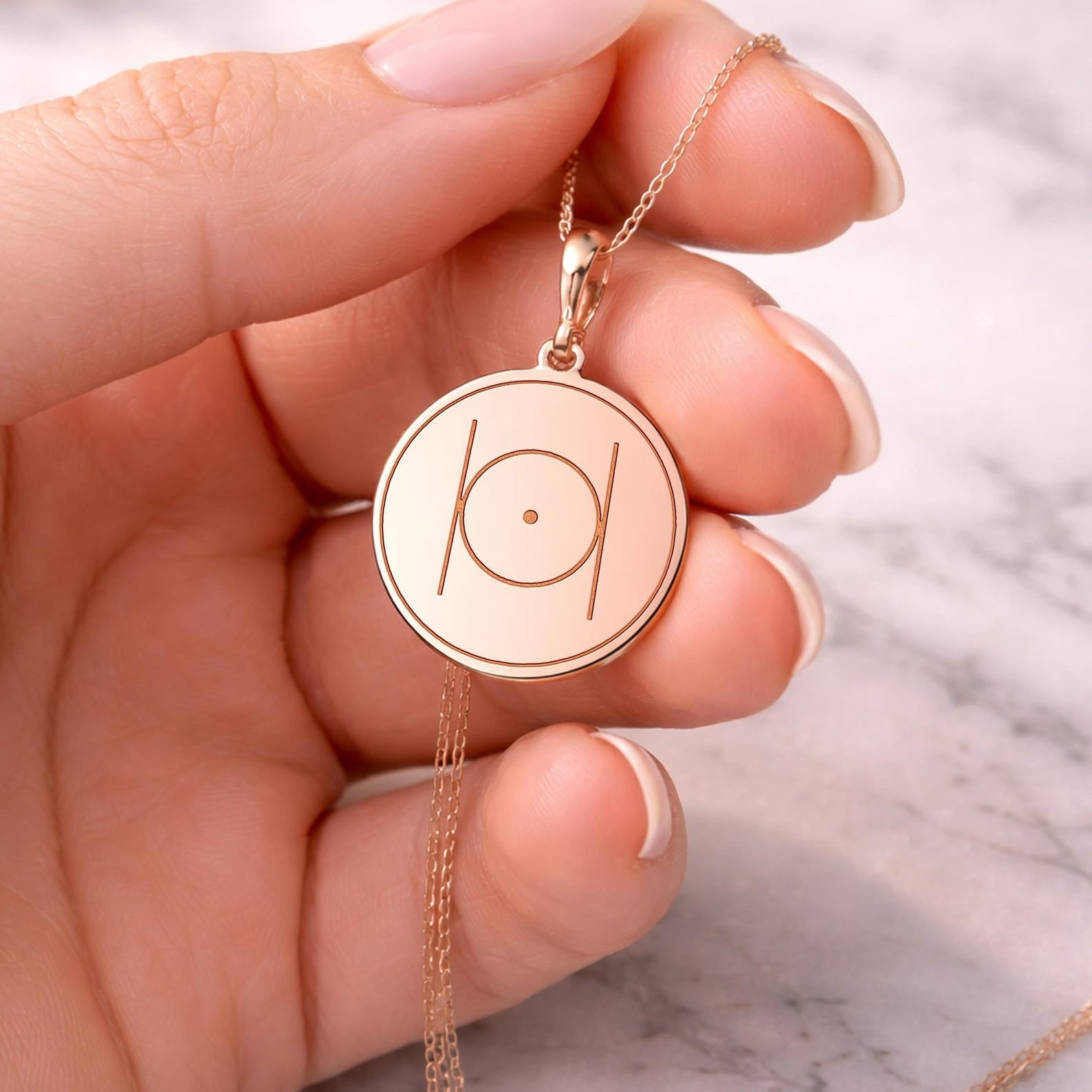 Masonic Necklace - Point Within a Circle With Customization - Bricks Masons