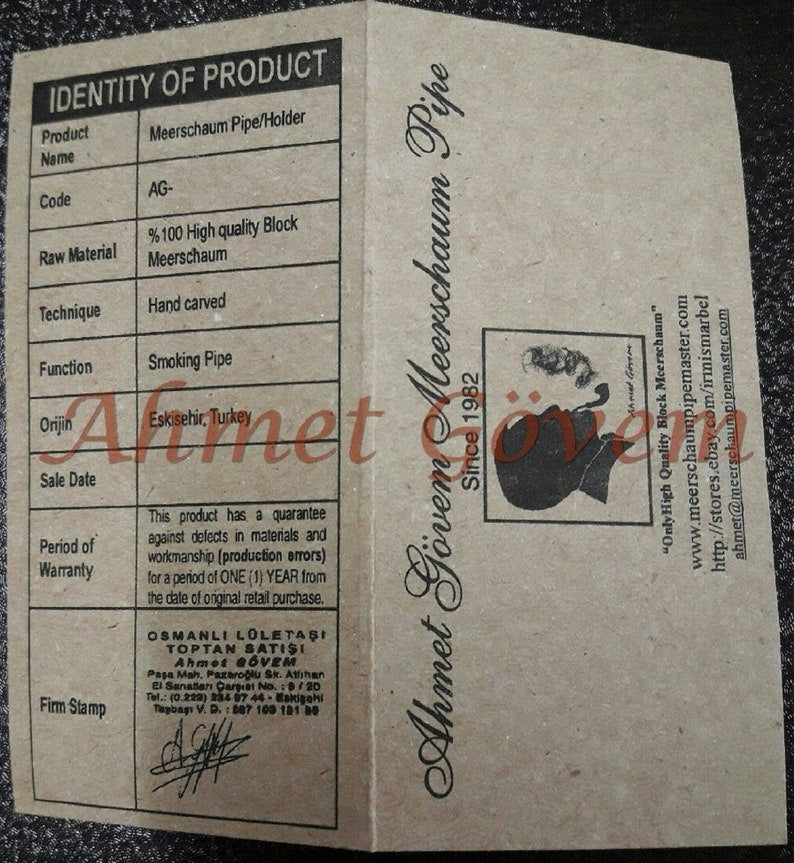 Shriners Meerschaum Pipe - Handmade Beewax With Fitter Hard Case - Bricks Masons